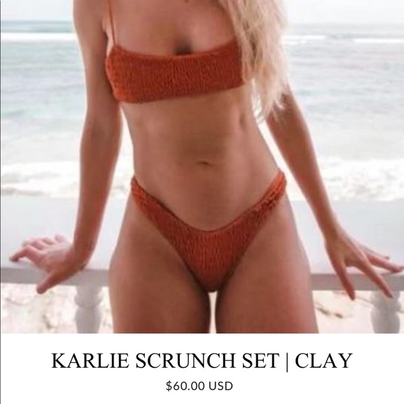 Orange Karlie Scrunch Set Bikini- Sincerely Sally - Picture 1 of 2